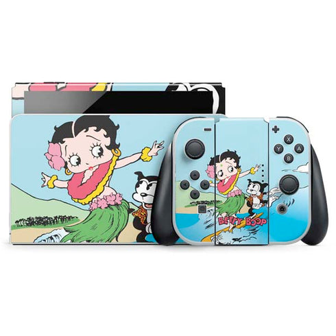 Betty Boop Surfing Nintendo Switch OLED (2021) Skin